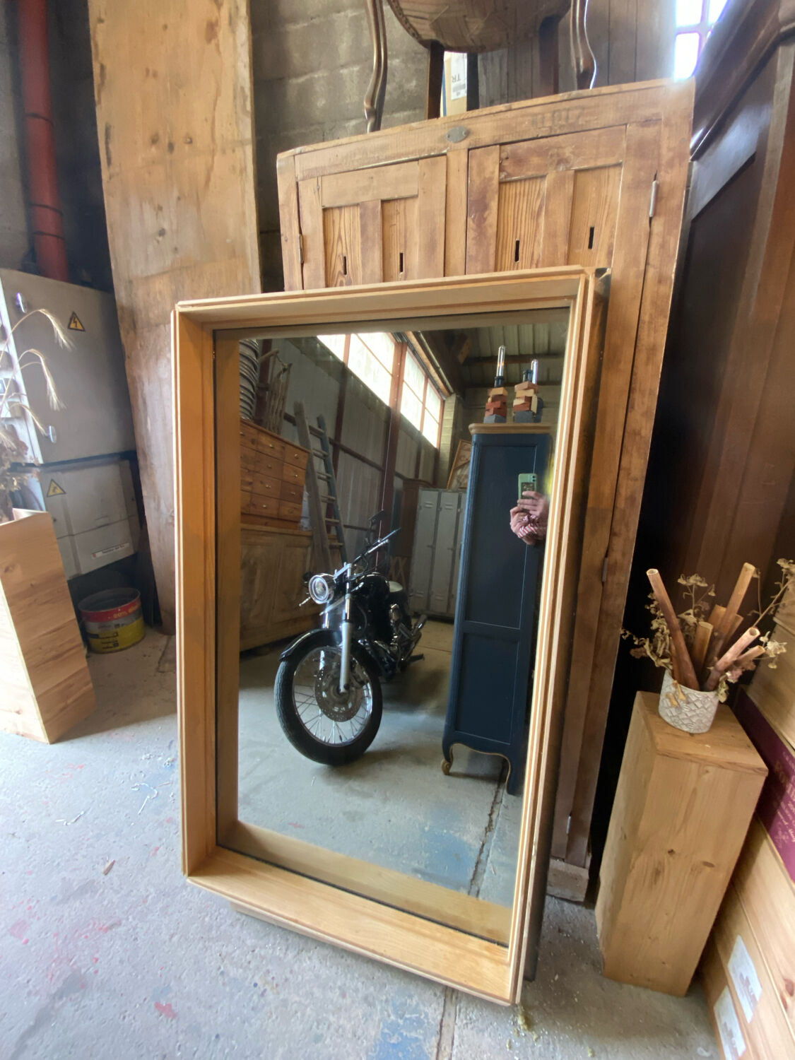 Large smoked mirror 96x160cm