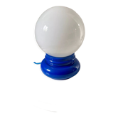 Lampe de chevet globe opaline et plastique Space âge années 70