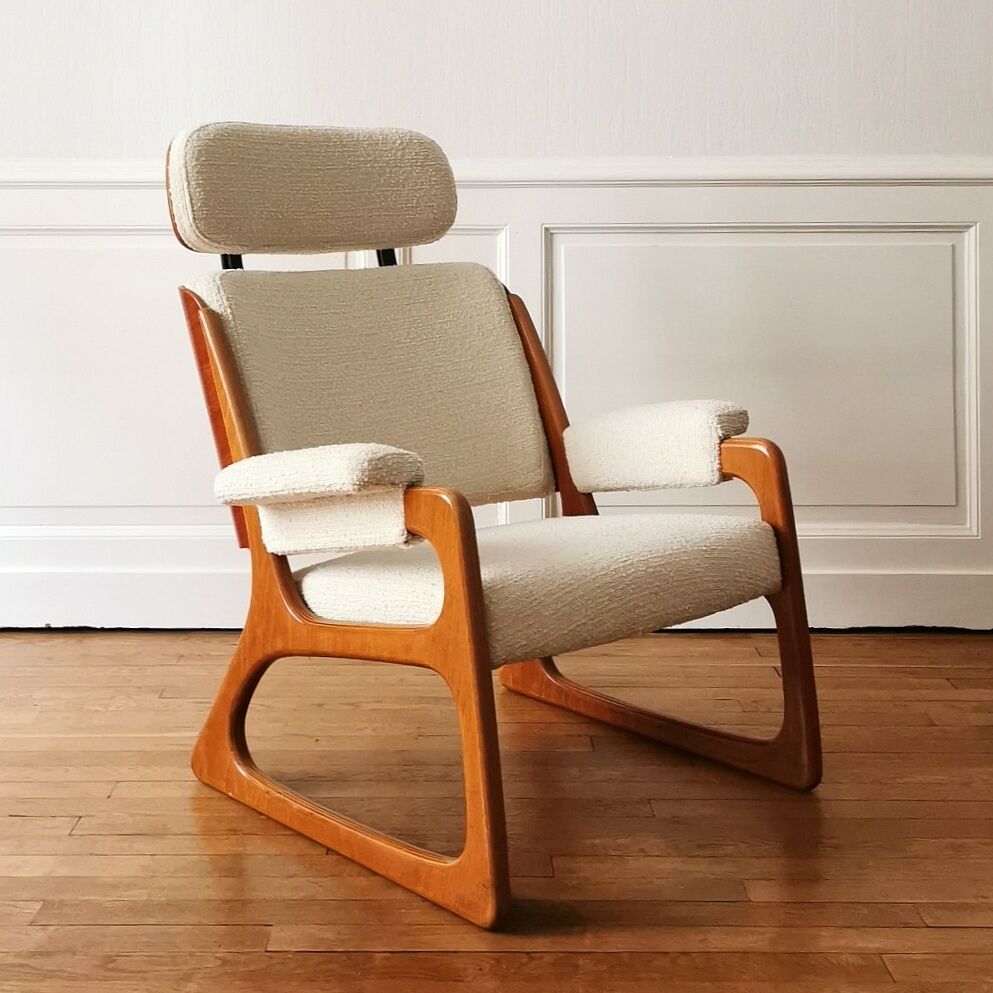 Paire de fauteuils traîneau anciens