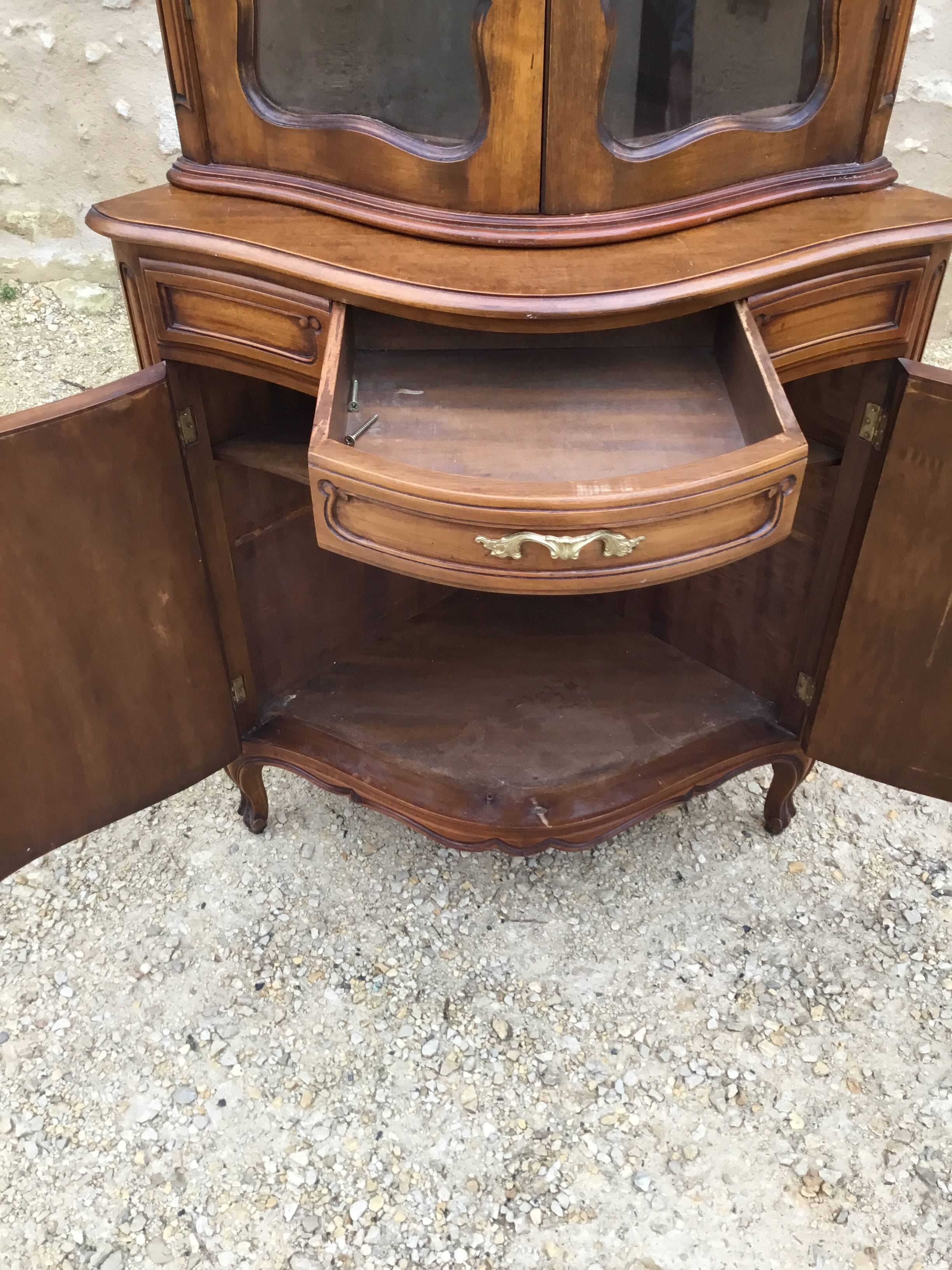 Glassed and curved corner mid-20th century