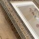 Ornithological painting, marquetry frame