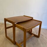 Scandinavian teak pull-out tables