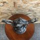 Old clock table clock baroque style metal gray made in italy vintage