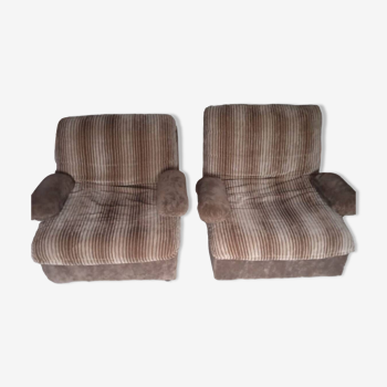 Deux   fauteuils Vintage