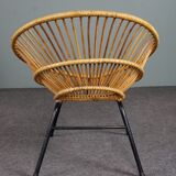 Rattan armchair, Dutch Design, 1960