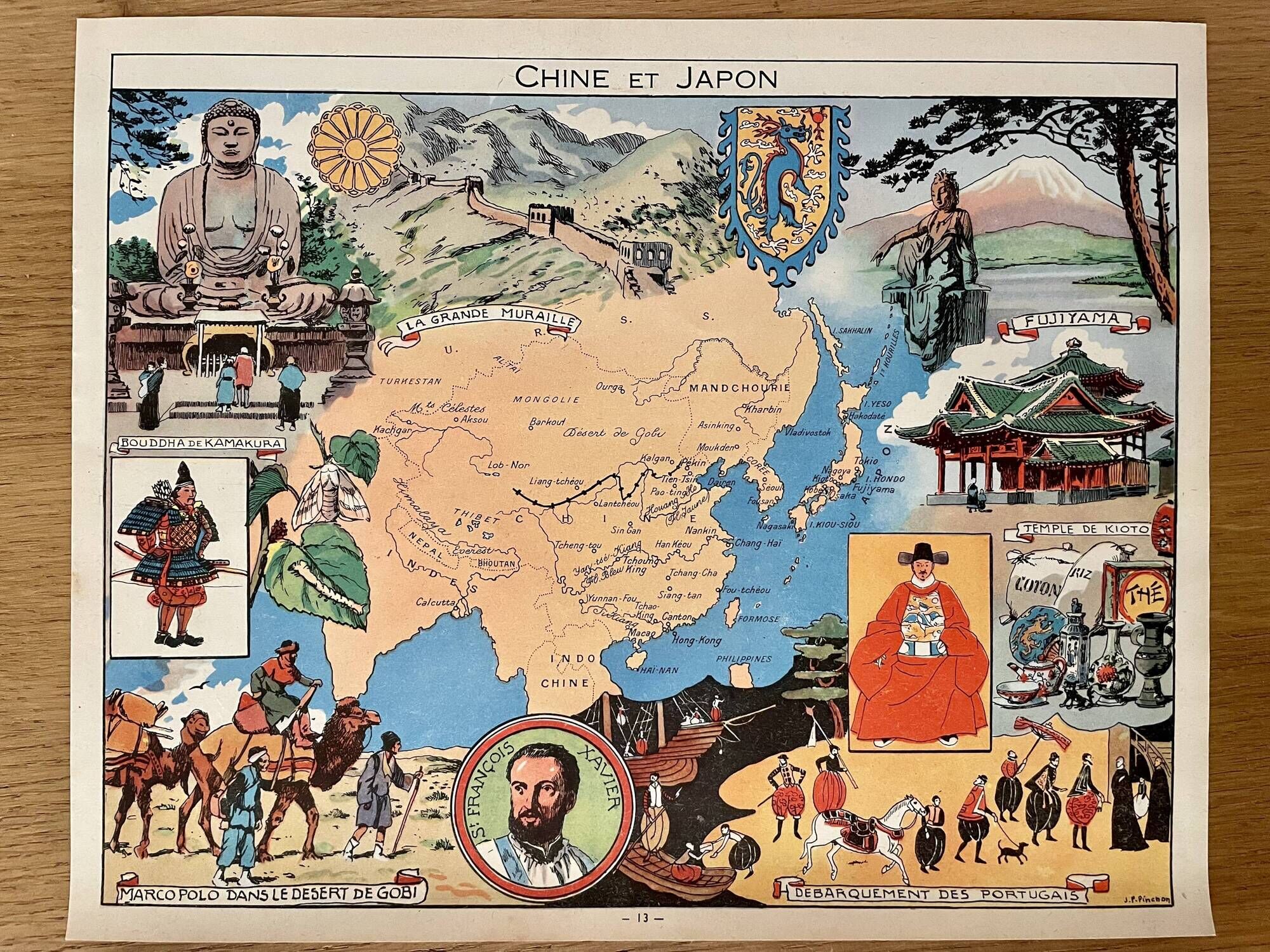 Set of 5 cards illustrated by JP Pinchon - 1948