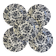 Blue floral earthenware dessert plates