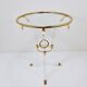 Table basse Tripode style Maison Jansen en lucite et métal doré