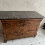 Chest of drawers with marble top