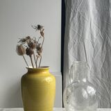 Large blown glass carafe with ice cube compartment Biot