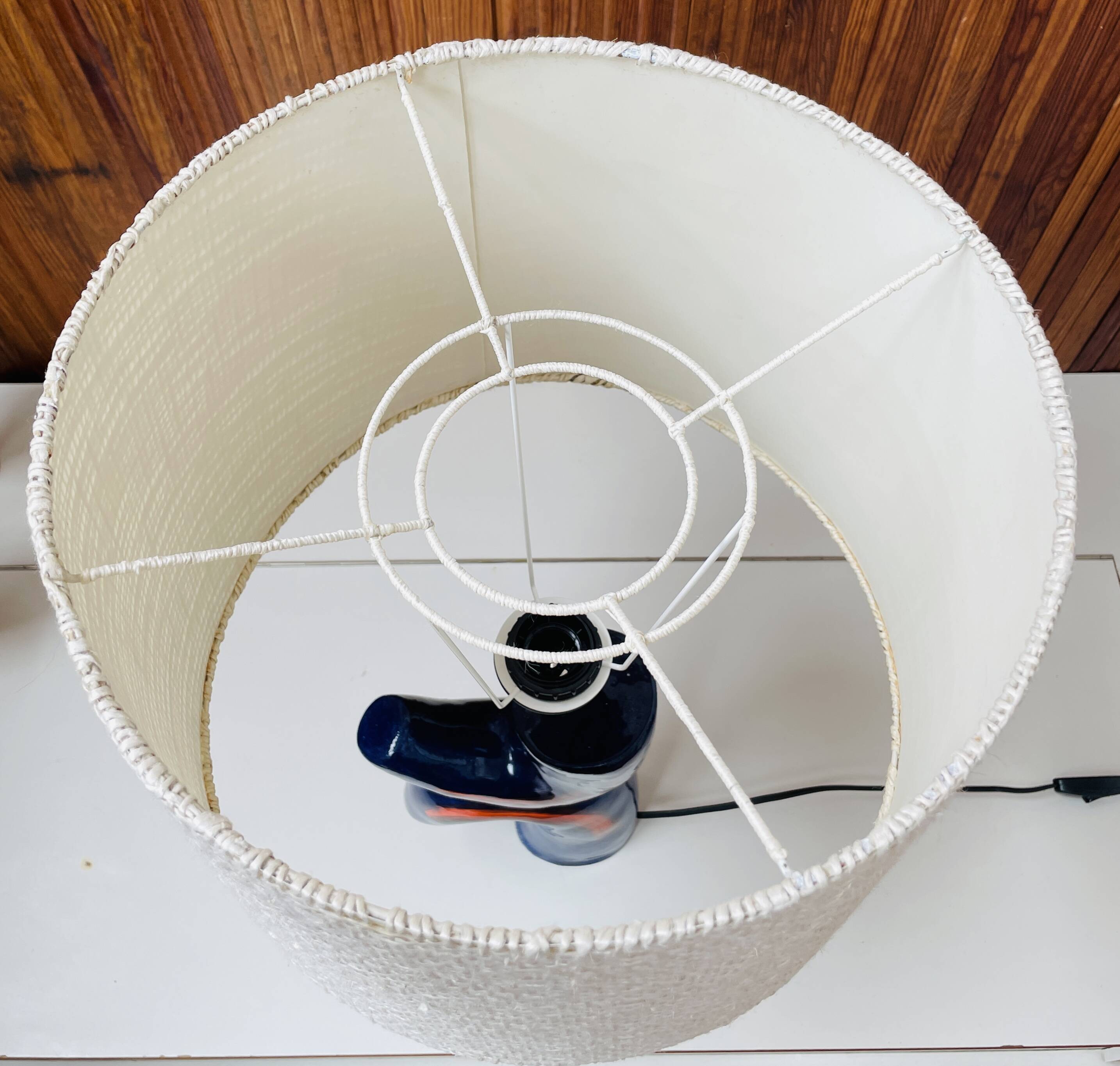 Ceramic lamp, free form, sculptural, 1960-70, Vallauris style.