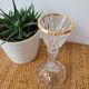 Crystal candlestick with golden rim