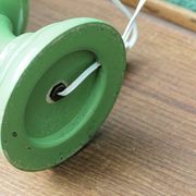 Vintage 70s lamp, turned wooden base