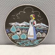 Ceramic Wall Plate by Arnold Wiig Factories (AWF) Norway 1950s