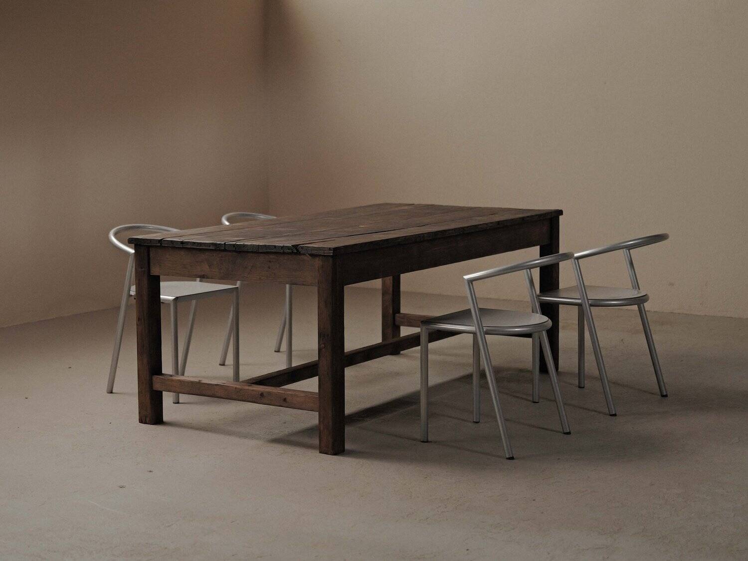 Farm table in solid pine, around 1900