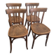 Lot de 4 chaises de bistrot Fischel vintage, années 1970