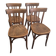 Lot de 4 chaises de bistrot Fischel vintage, années 1970