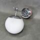 Art Deco Chrome and Milky Glass Wall Light, Czechoslovakia, 1930s