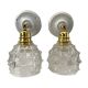 Pair of new electrified chiseled glass sconces