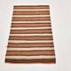 Red & Beige Striped Accent Vintage Kilim Rug, 64x104Cm