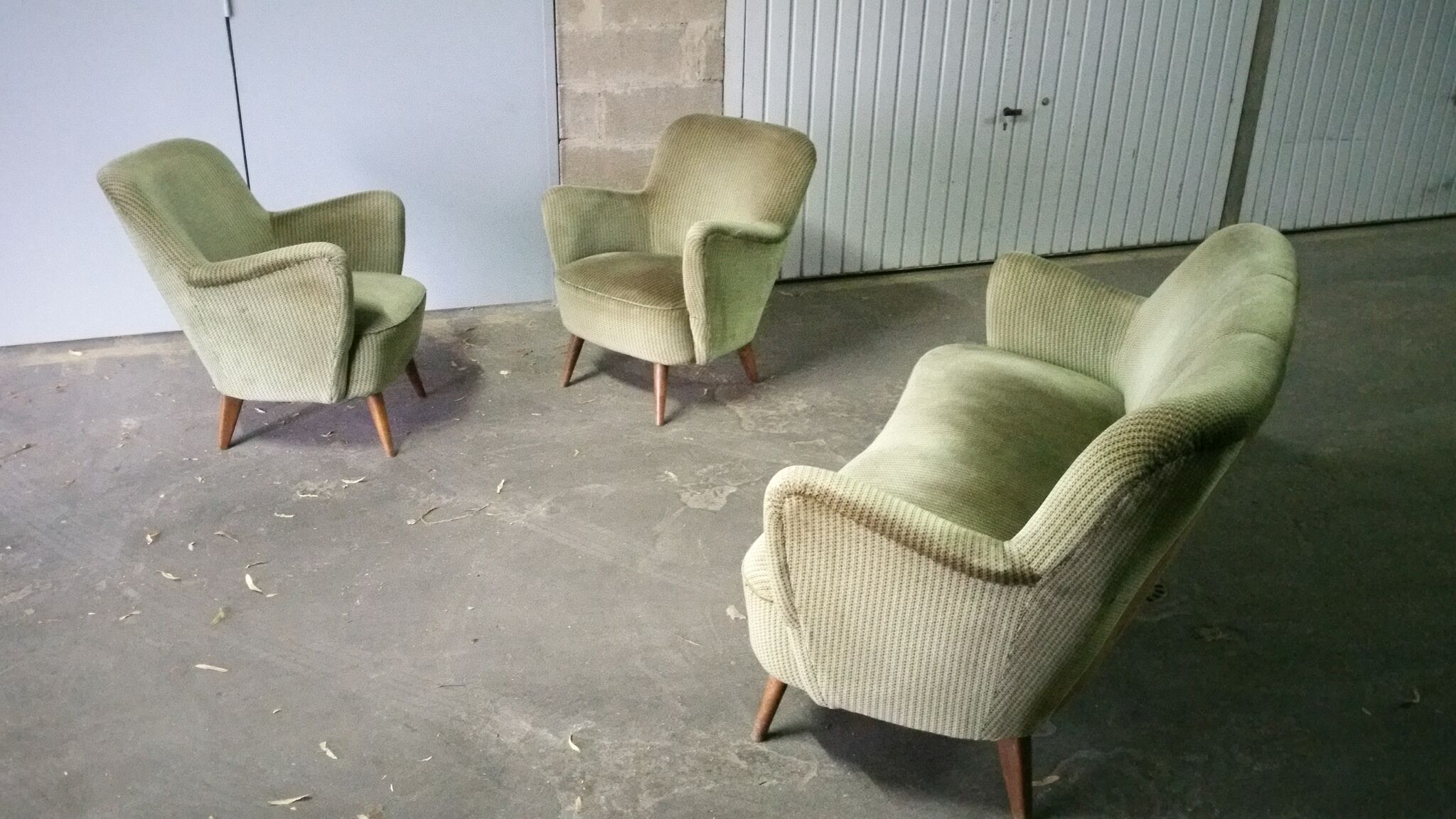Chair years 50-60 Organic Green vintage