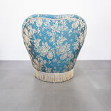 Pair of munari armchairs in antique vintage 1950s fabric