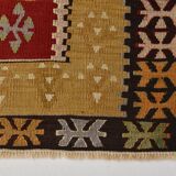 3x5 Small Size Vintage Kilim Area Rug, Ethnic Pattern Kilim, 95x143 cm