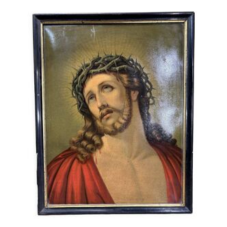 Old religious chromo, jesus christ, nineteenth, napoleon III, vintage