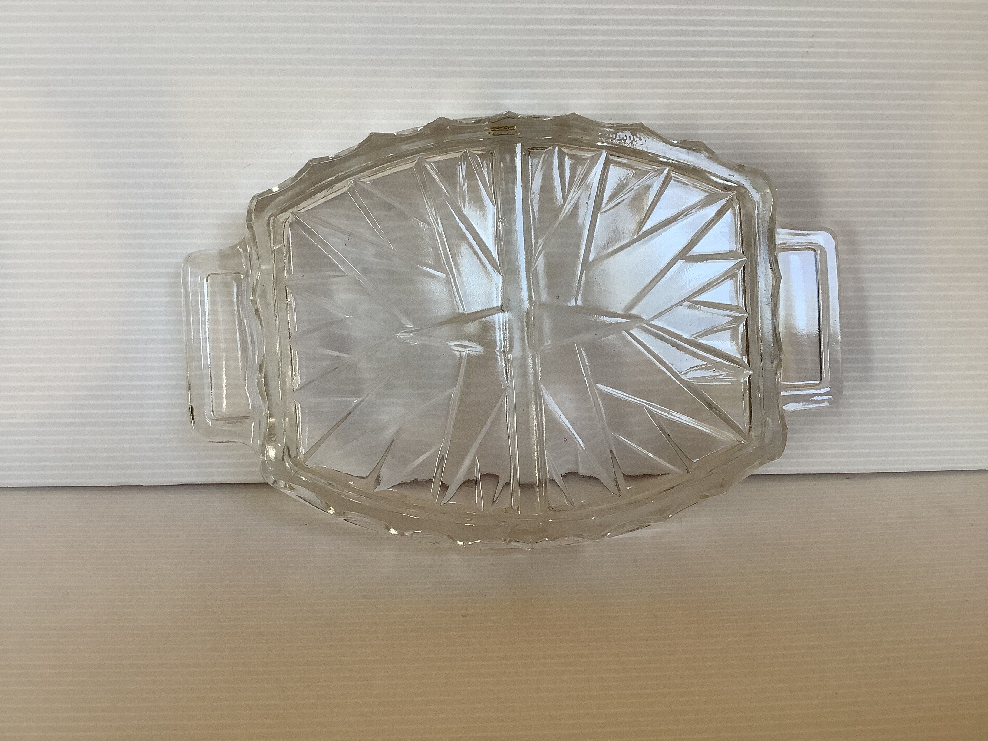 Thick moulded glass ramekin server