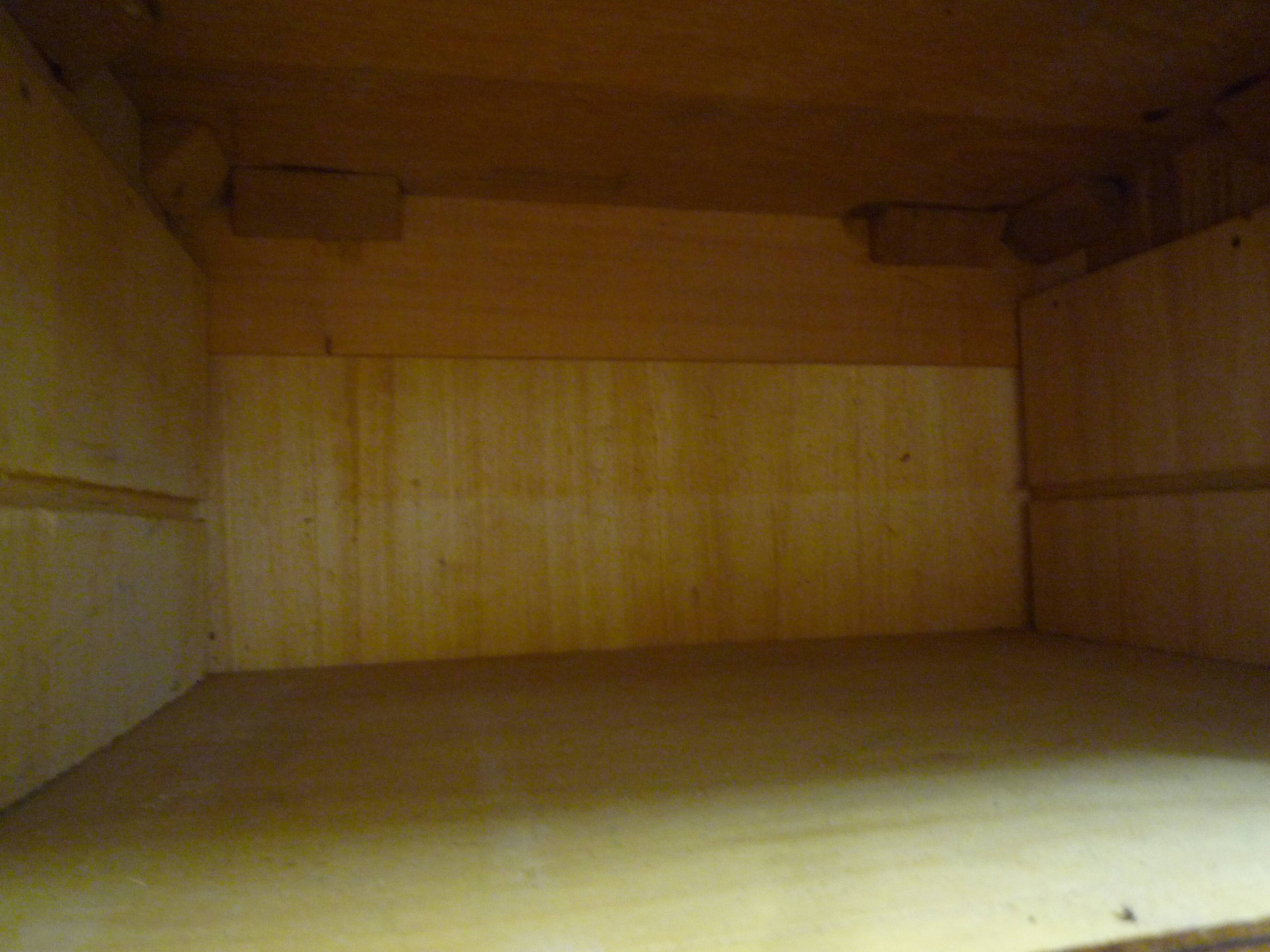 Vintage sliding curtain binder cabinet 60s