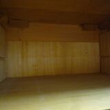 Vintage sliding curtain binder cabinet 60s