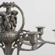 Art Nouveau tin candle holder by Achille Gamba, Italy ca. 1900