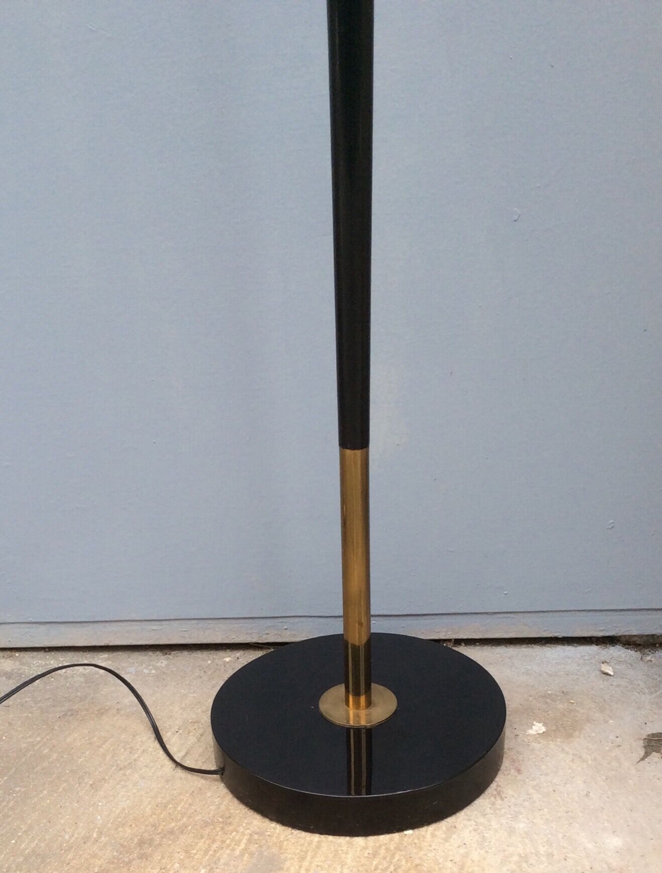 Wooden and brass lamppost 1960s