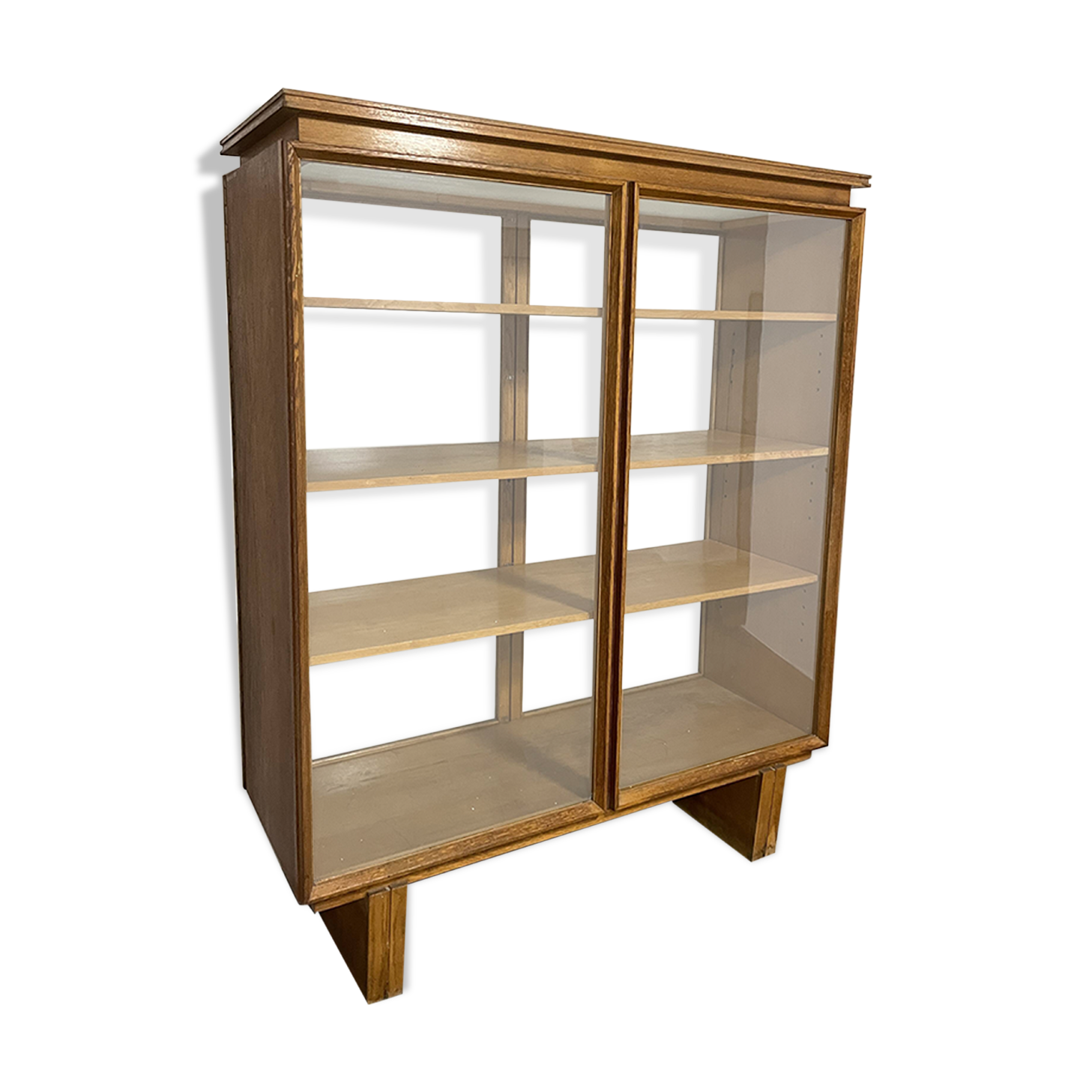 Vintage wardrobe with glass doors