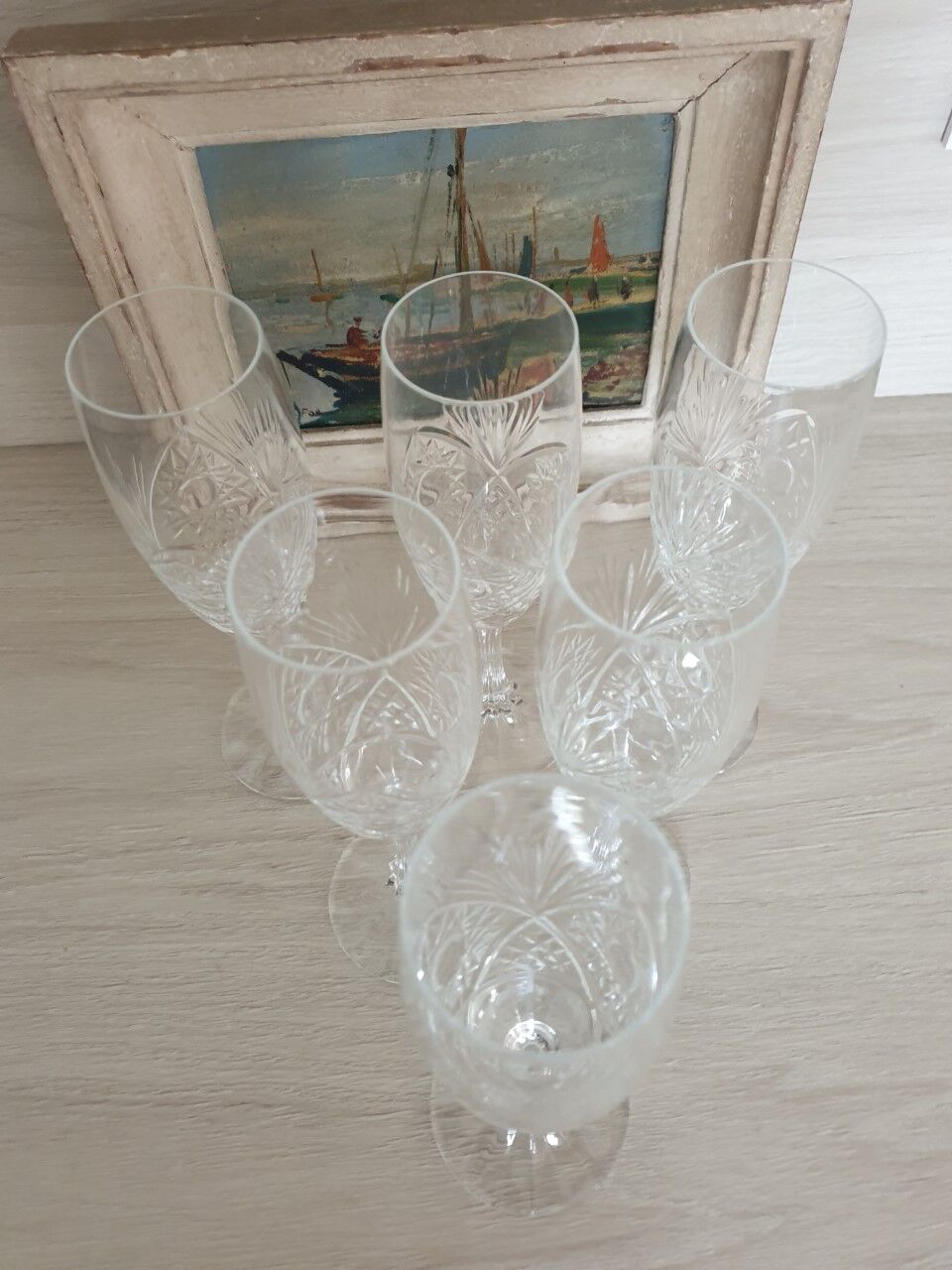 Klein crystal champagne flutes