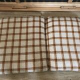 Vintage brutalist sofa in solid oak circa 1980