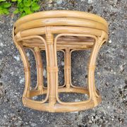 Vintage rattan garden furniture from the 1970s.