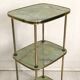 Vintage 50's brass and melamine marble imitation side table