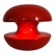 Vintage red ceramic diabolo lamp