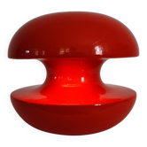 Vintage red ceramic diabolo lamp