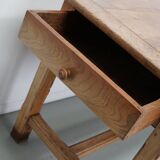 Antique elm 19th century french rustic farmhouse dining table