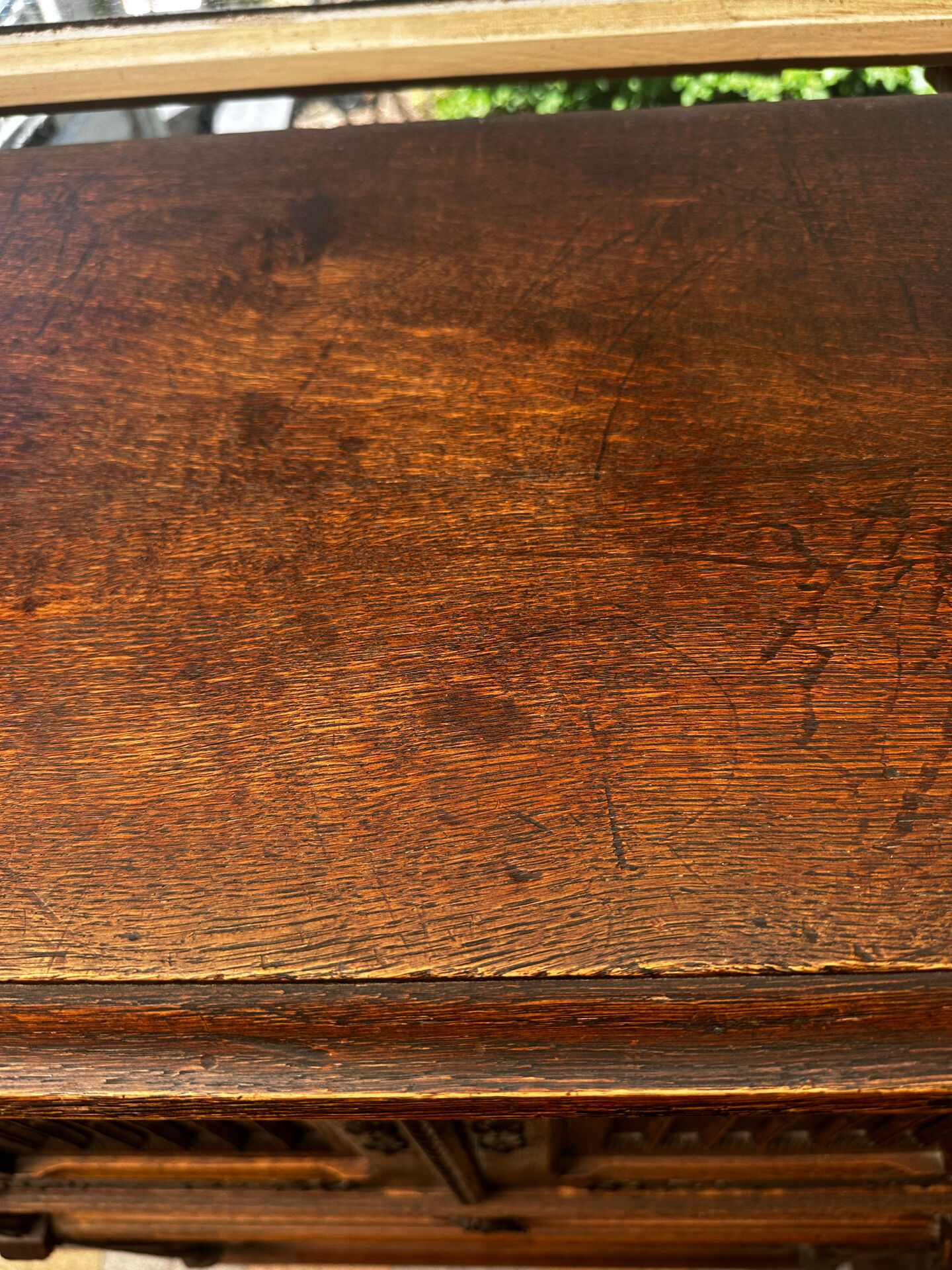 Gothic Buffet Cabinet in Carved Oak, 19th Century