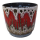 cache-pot 1970 strié rouge