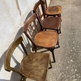 Set of 4 rustic bistro chairs