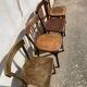 Set of 4 rustic bistro chairs