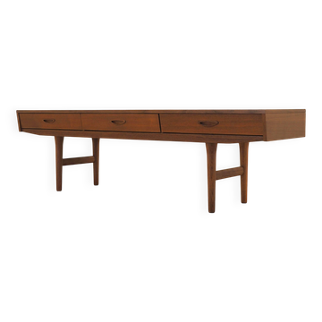 Danish teak sideboard 1970s – three drawers, mid-century modern