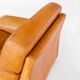 Camel leather armchair, made by Roche Bobois. Vintage - France, 80s.