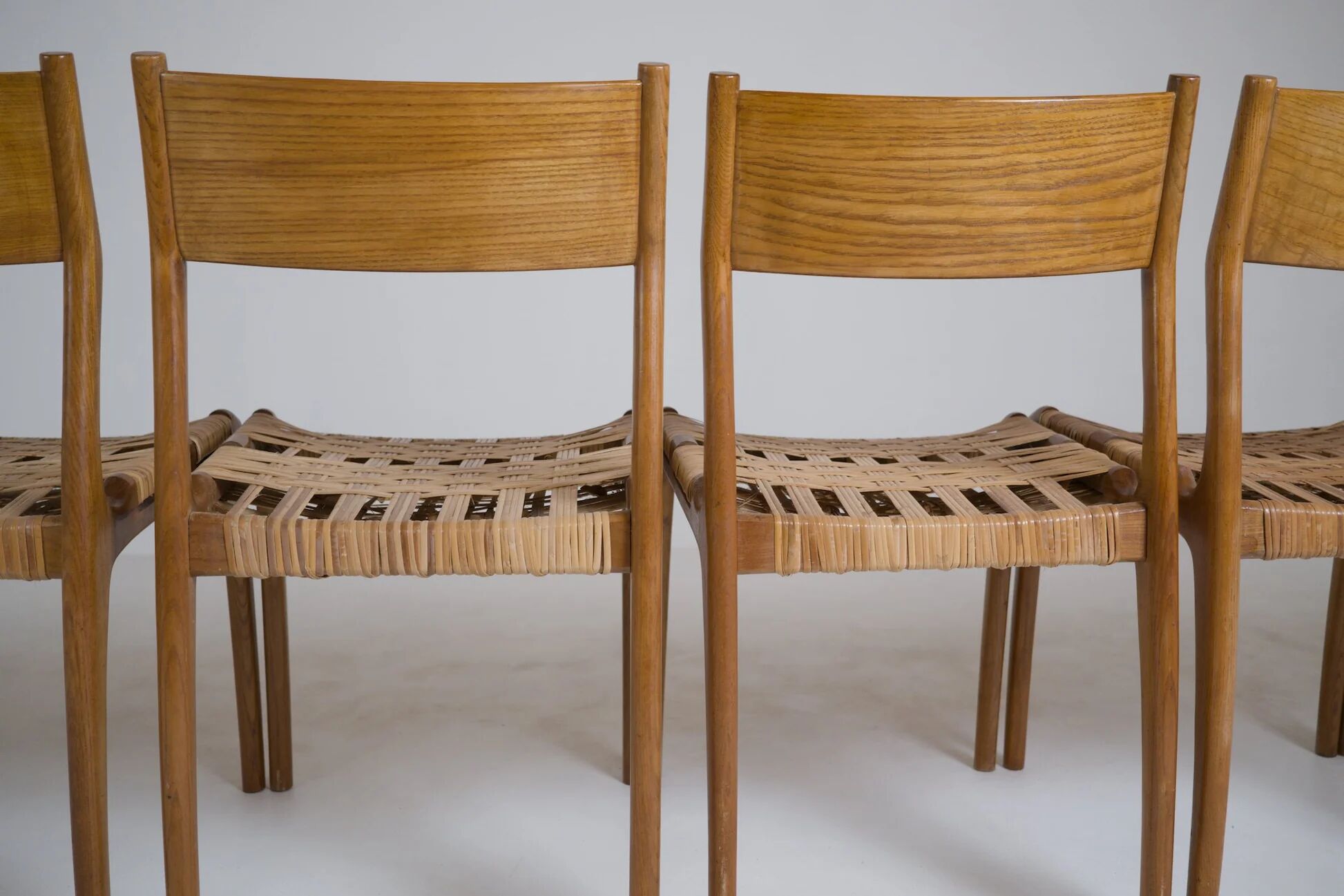 Set of 6 GESSEF chairs published by Consorzio Sedie Friuli, Italy, 1970s.
