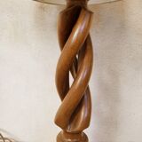 Twisted wooden lamp