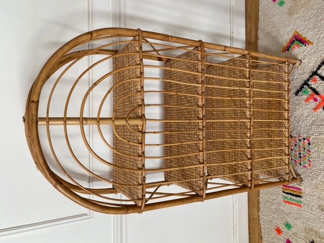 Vintage rattan shelf